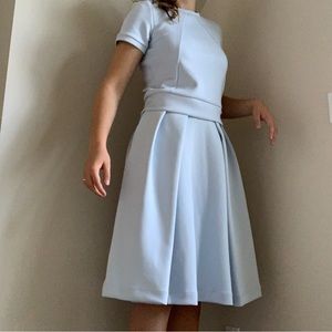 Pink tartan skirt - baby blue